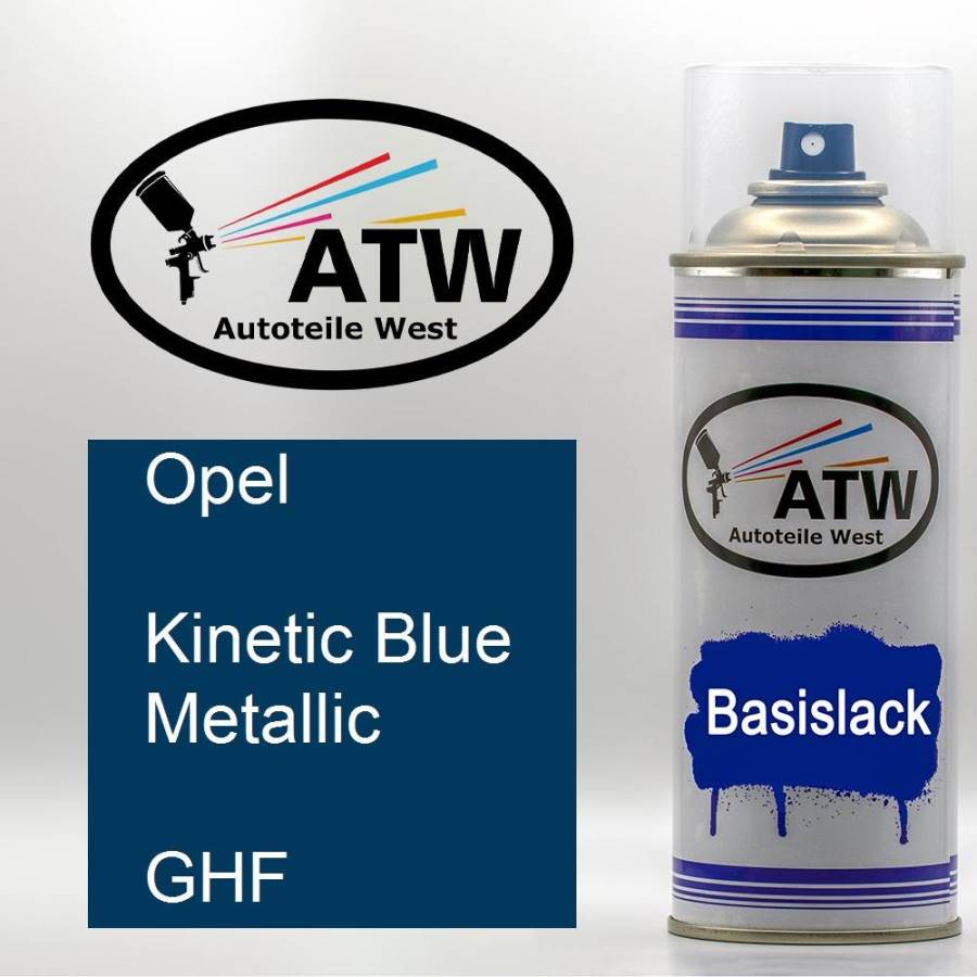 Opel, Kinetic Blue Metallic, GHF: 400ml Sprühdose, von ATW Autoteile West.